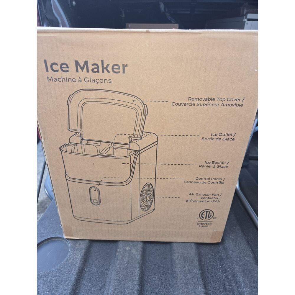 The Slim36T icemaker is a compact countertop nugget (pebble) ice maker